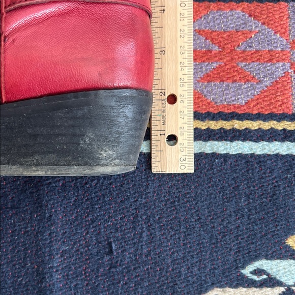 Franco Sarto Burgandy-red Leather Women's Cowboy Boots size 8.5 - Picture 11 of 13